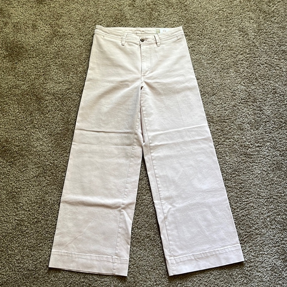 Gap Blush Pink High Rise Wide Leg Size 8